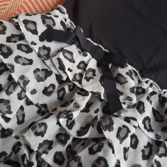 NWT Crazy 8 by Gymboree Drop Waist Black/Leopard Dress Sz. XL/14 Back to School - Picture 2 of 3